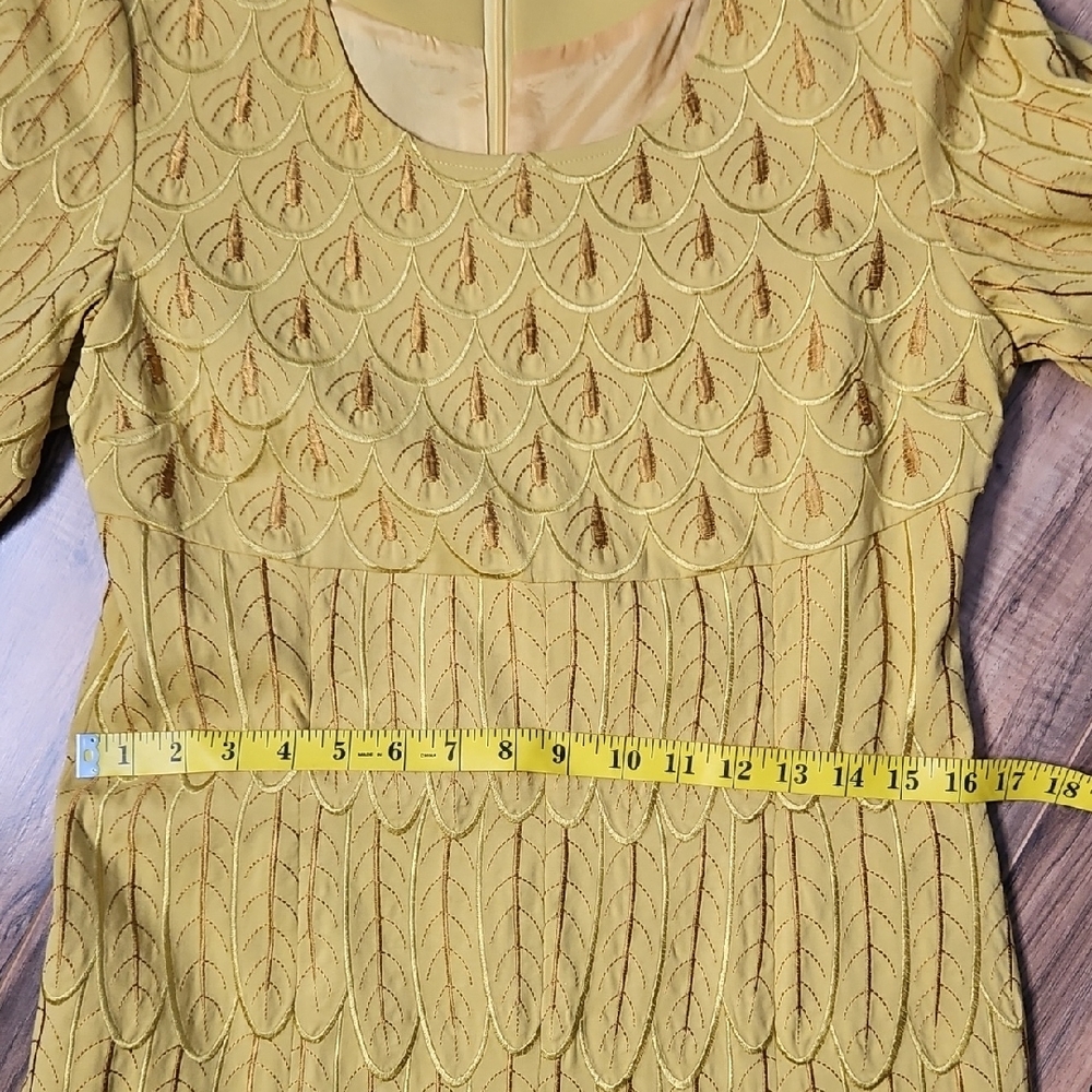 Luxurious Golden Yellow Giovanna Style Dress NWOT - Picture 10 of 15